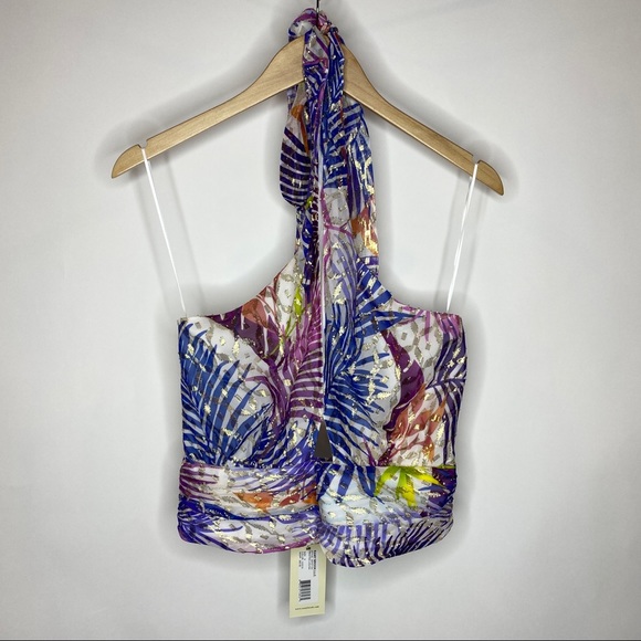 NWT Ramy Brook Printed Louisa Halter Top - Picture 4 of 11